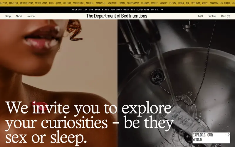 The Department of Bed Intentions 데스크톱 화면