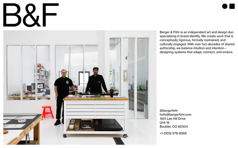 Berger & Fohr 데스크톱 화면