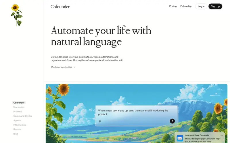 Cofounder 데스크톱 화면