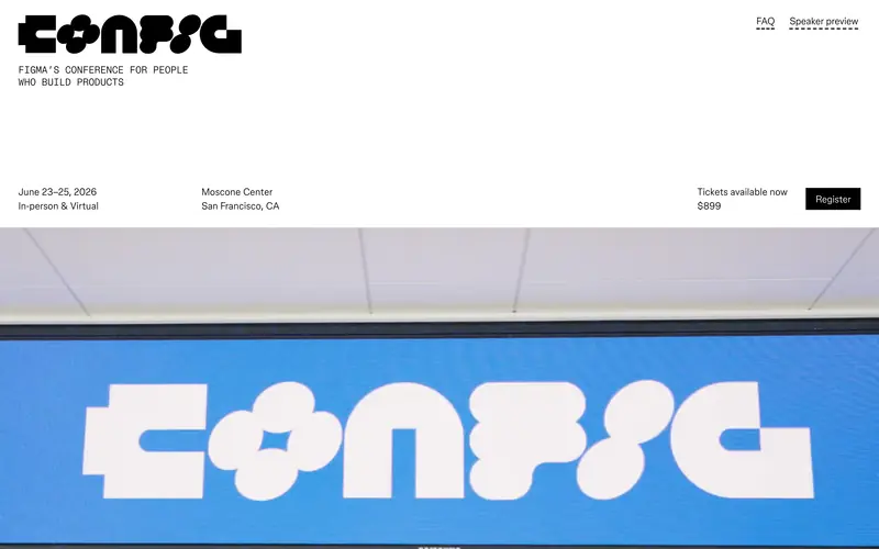 Figma Config 2026 데스크톱 화면