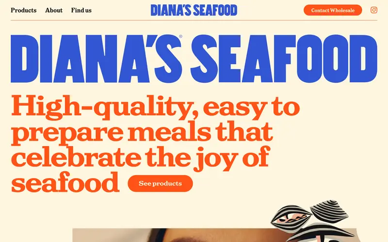 Diana's Seafood 데스크톱 화면