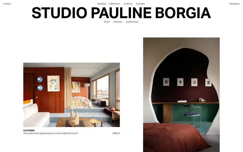 Studio Pauline Borgia 데스크톱 화면
