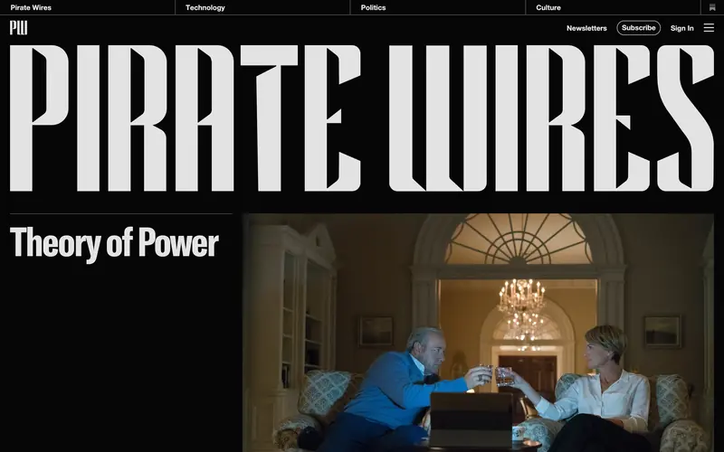 Pirate Wires 데스크톱 화면