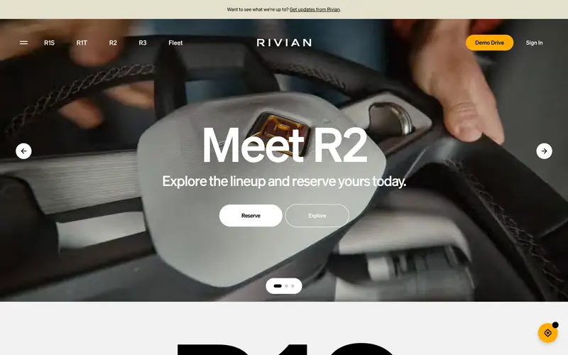 Rivian 데스크톱 화면