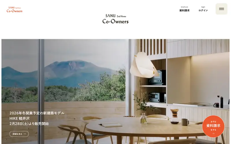 SANU 2nd Home Co-Owners 데스크톱 화면