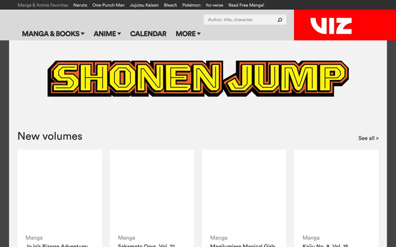 Shonen Jump (VIZ) 데스크톱 화면