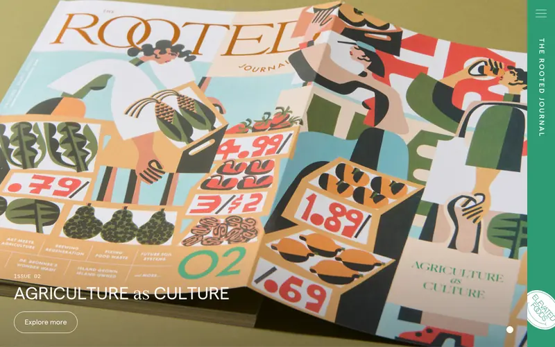 The Rooted Journal 데스크톱 화면