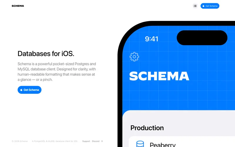 Schema 데스크톱 화면