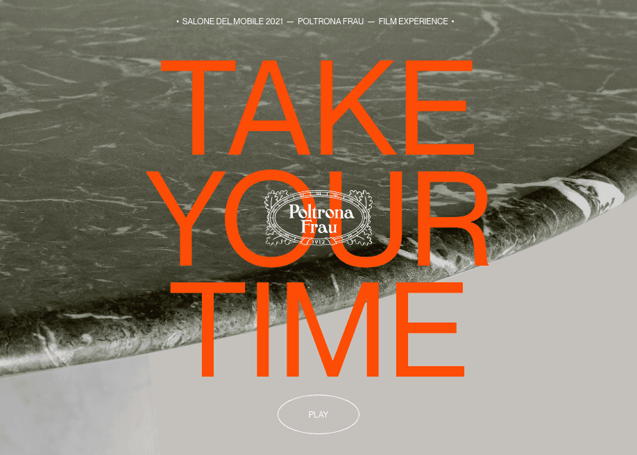 Poltrona Frau - Take Your Time 데스크톱 화면
