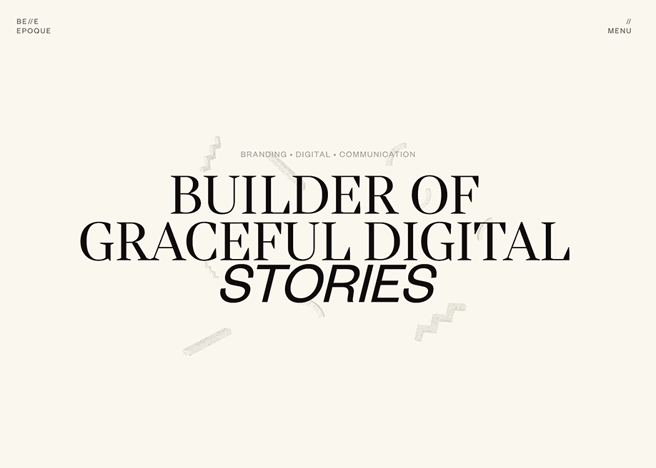 Belle Epoque : Webdesign & Web Development 데스크톱 화면