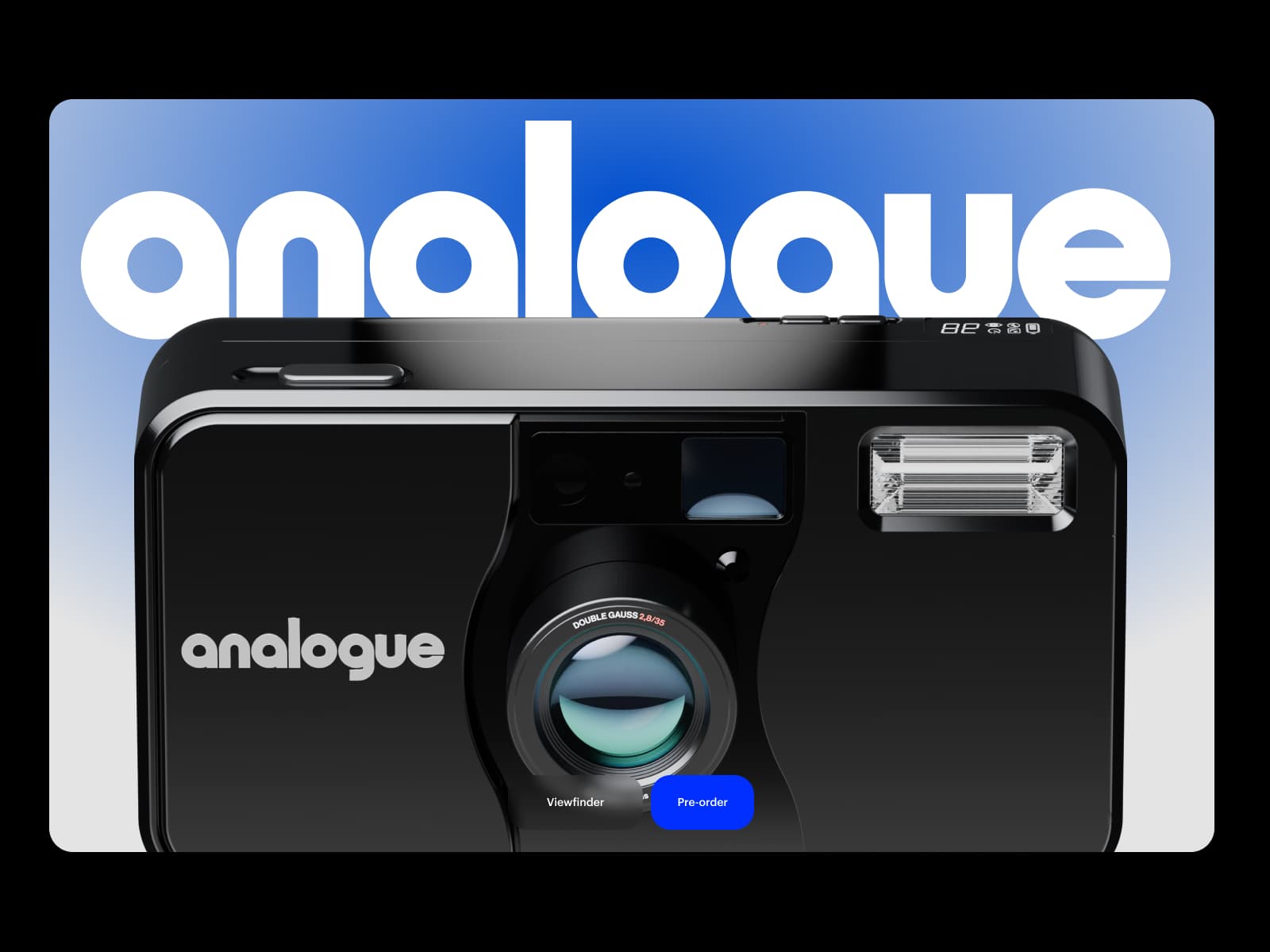 Analogue AF-1 웹사이트 데스크톱 화면 스크린샷 — 다크 모드 스타일