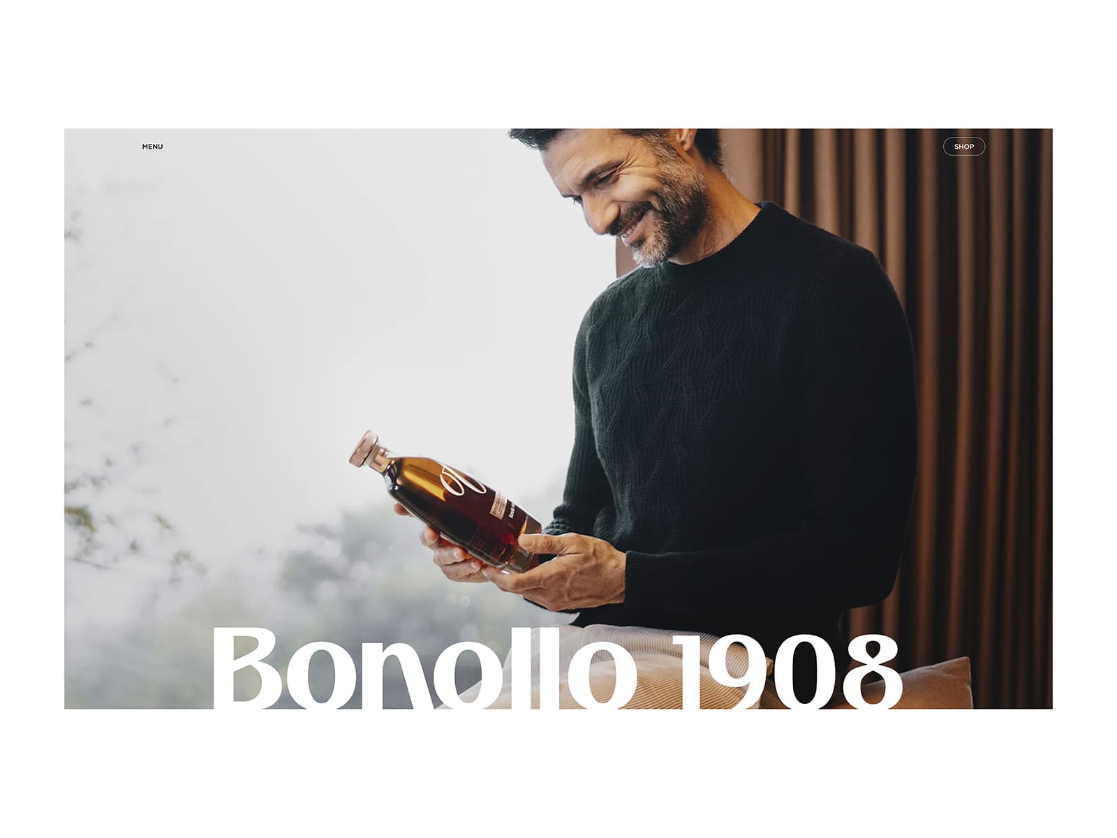 BONOLLO 웹사이트 데스크톱 화면 스크린샷 — 미니멀 스타일