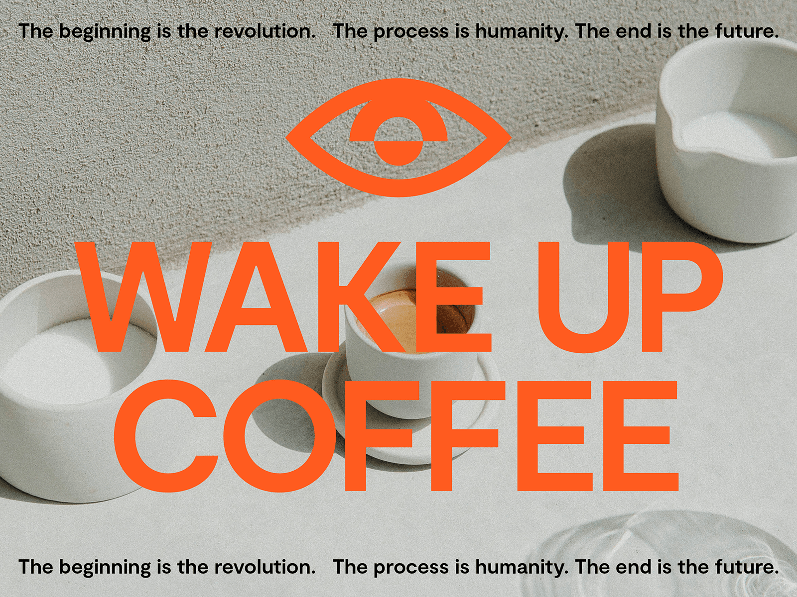 Wake Up Coffee 웹사이트 데스크톱 화면 스크린샷 — 3D 스타일