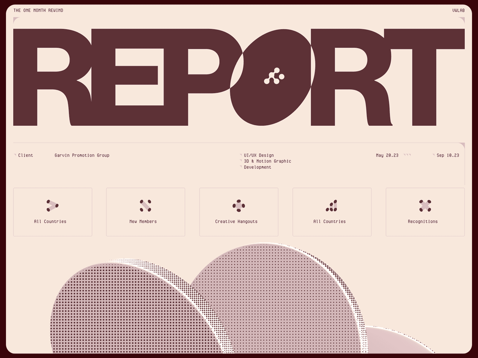 Report - VWLAB 웹사이트 데스크톱 화면 스크린샷 — 레트로 스타일