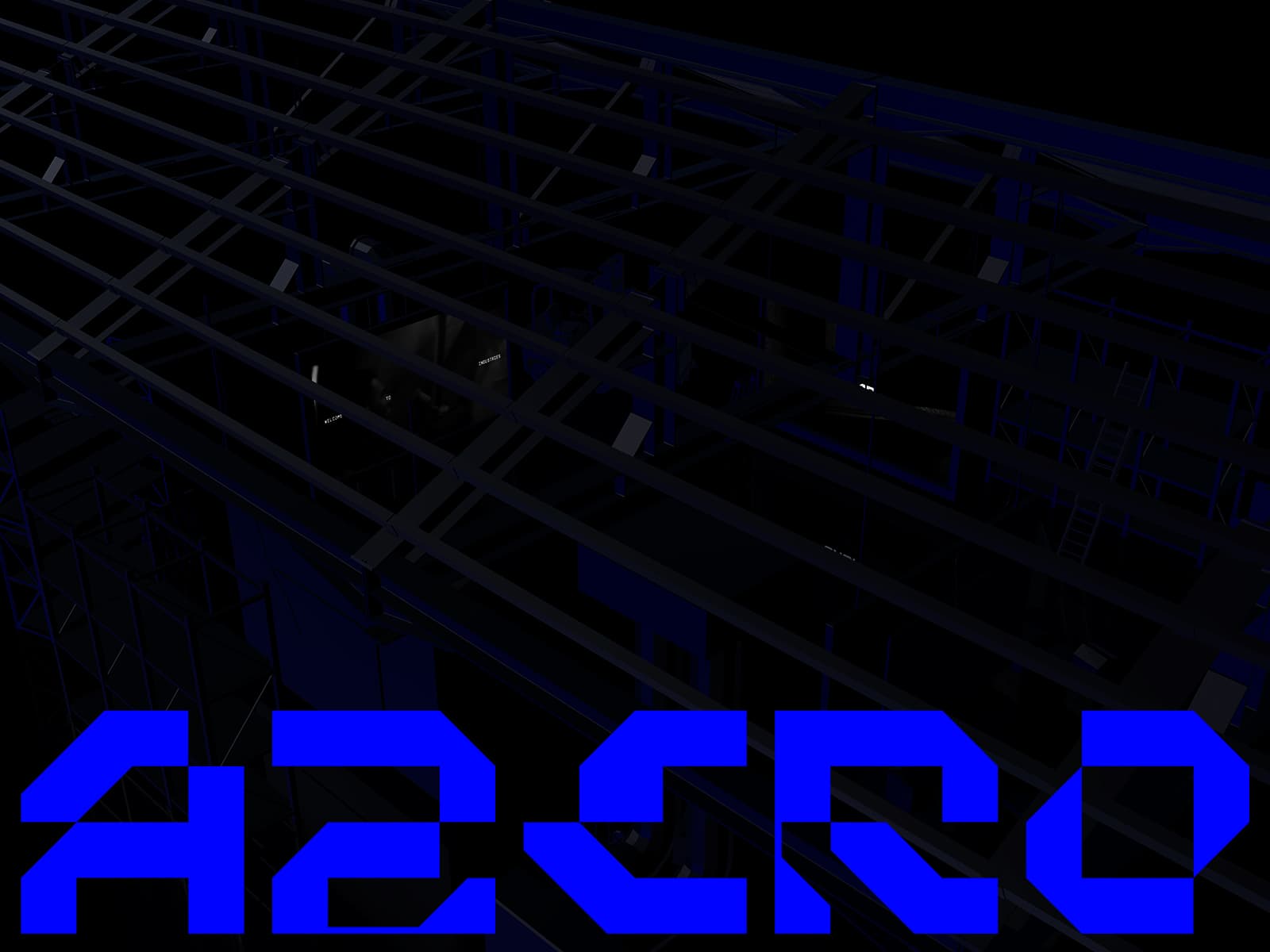 AZERO INDUSTRIES 웹사이트 데스크톱 화면 스크린샷 — 일러스트레이션 스타일