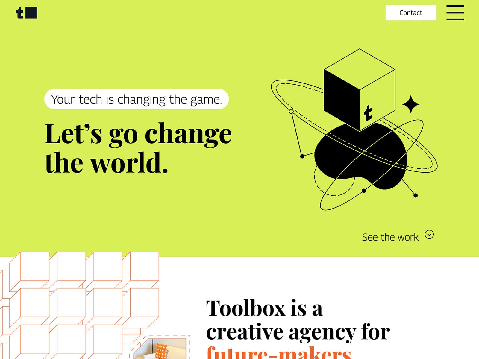 Creative branding agency for Tech companies 데스크톱 화면