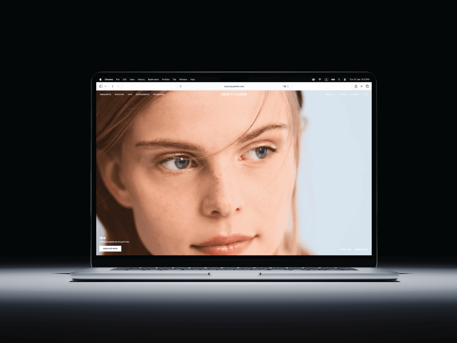 Beauty Queen Digital Flagship Store 웹사이트 데스크톱 화면 스크린샷 — 컬러풀 스타일