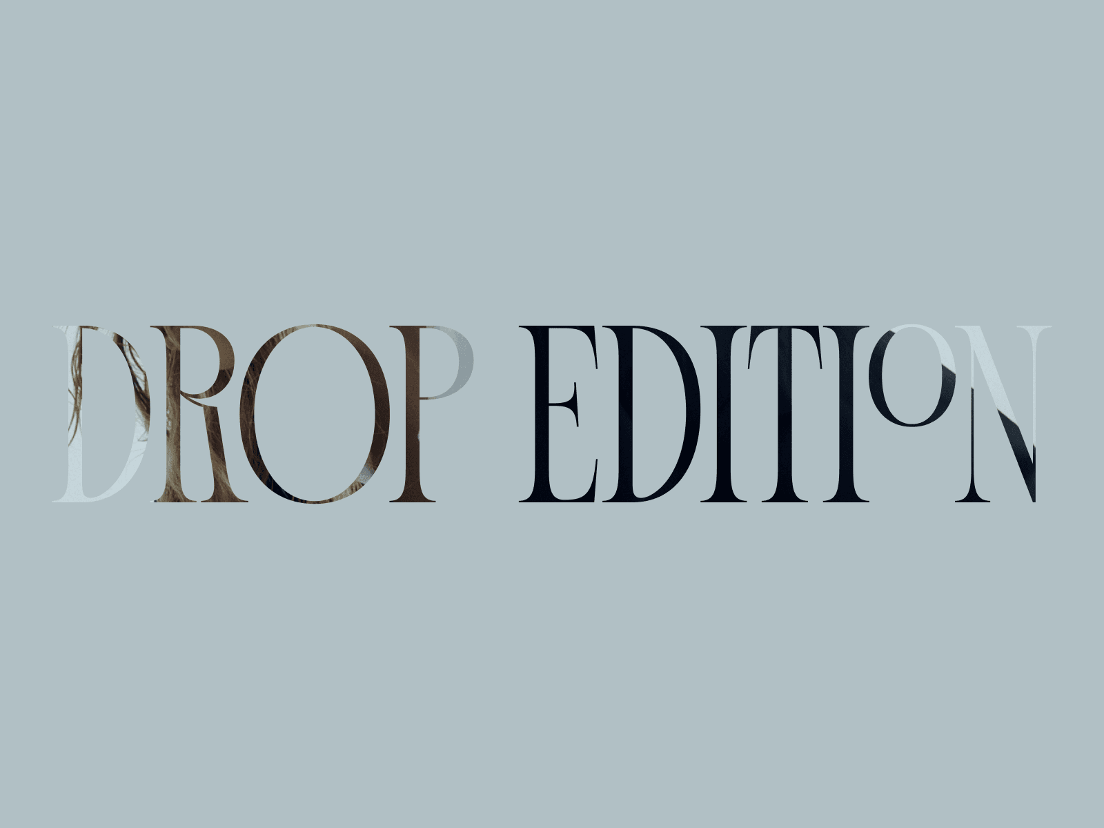 Drop Edition 웹사이트 데스크톱 화면 스크린샷 — 브루탈리즘 스타일