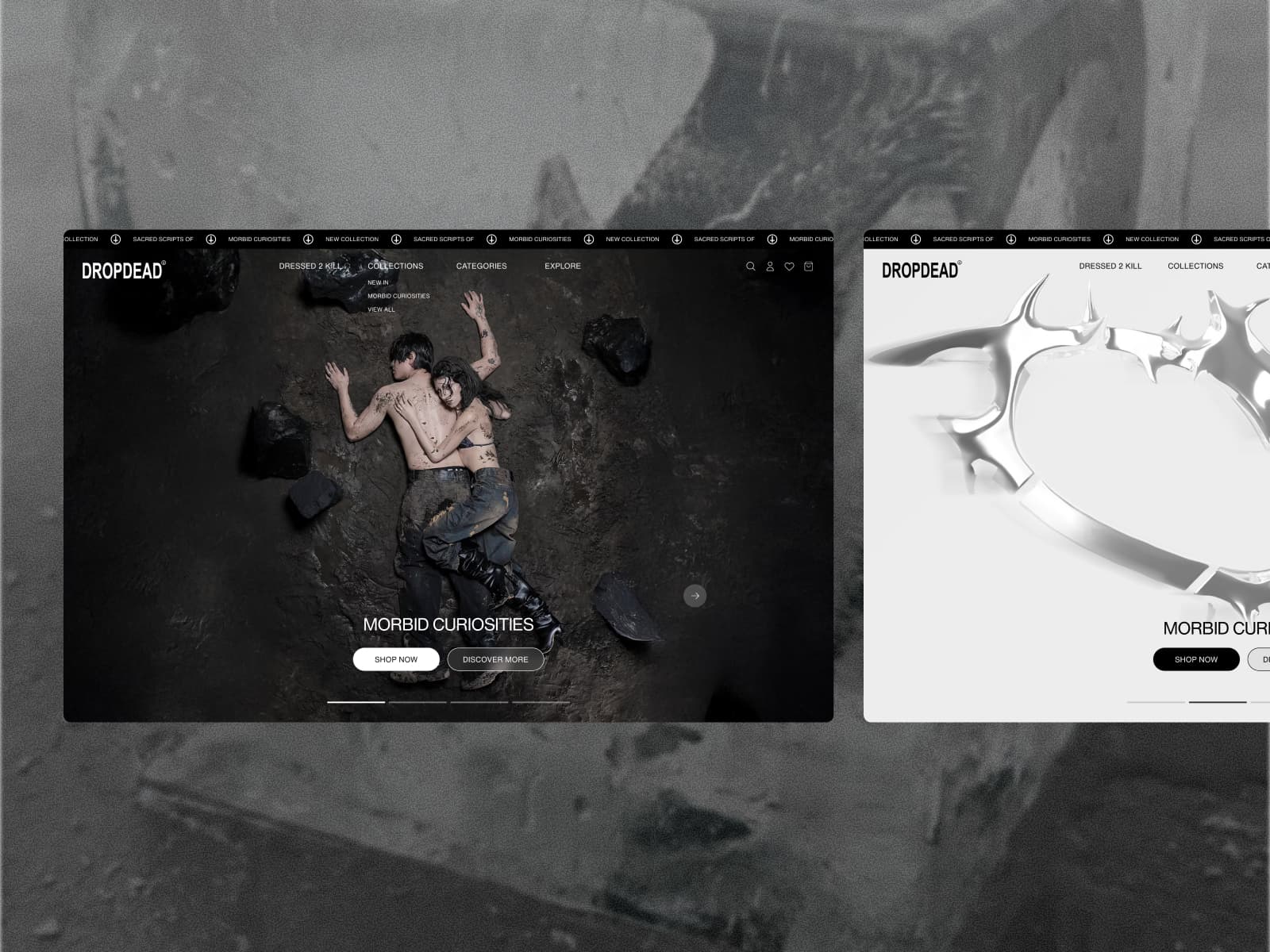 DROP DEAD | The Original High-End Goth Brand 데스크톱 화면