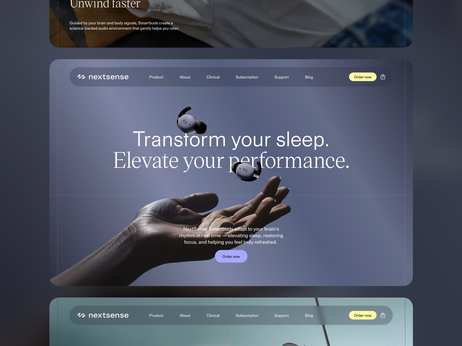 NextSense - Sleep Deeply, Live Fully 데스크톱 화면