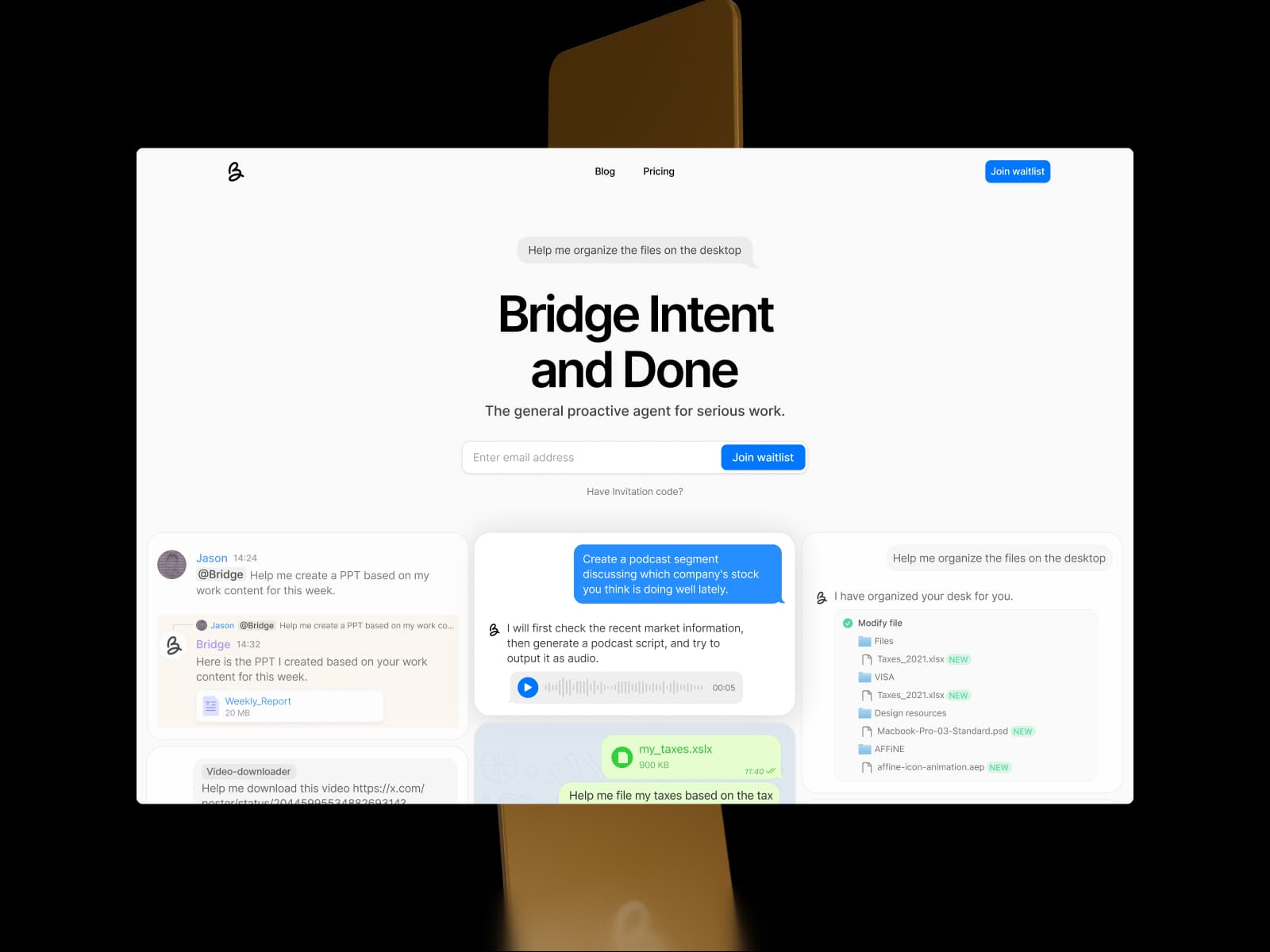 Bridge - Bridge Intent and Done. 데스크톱 화면