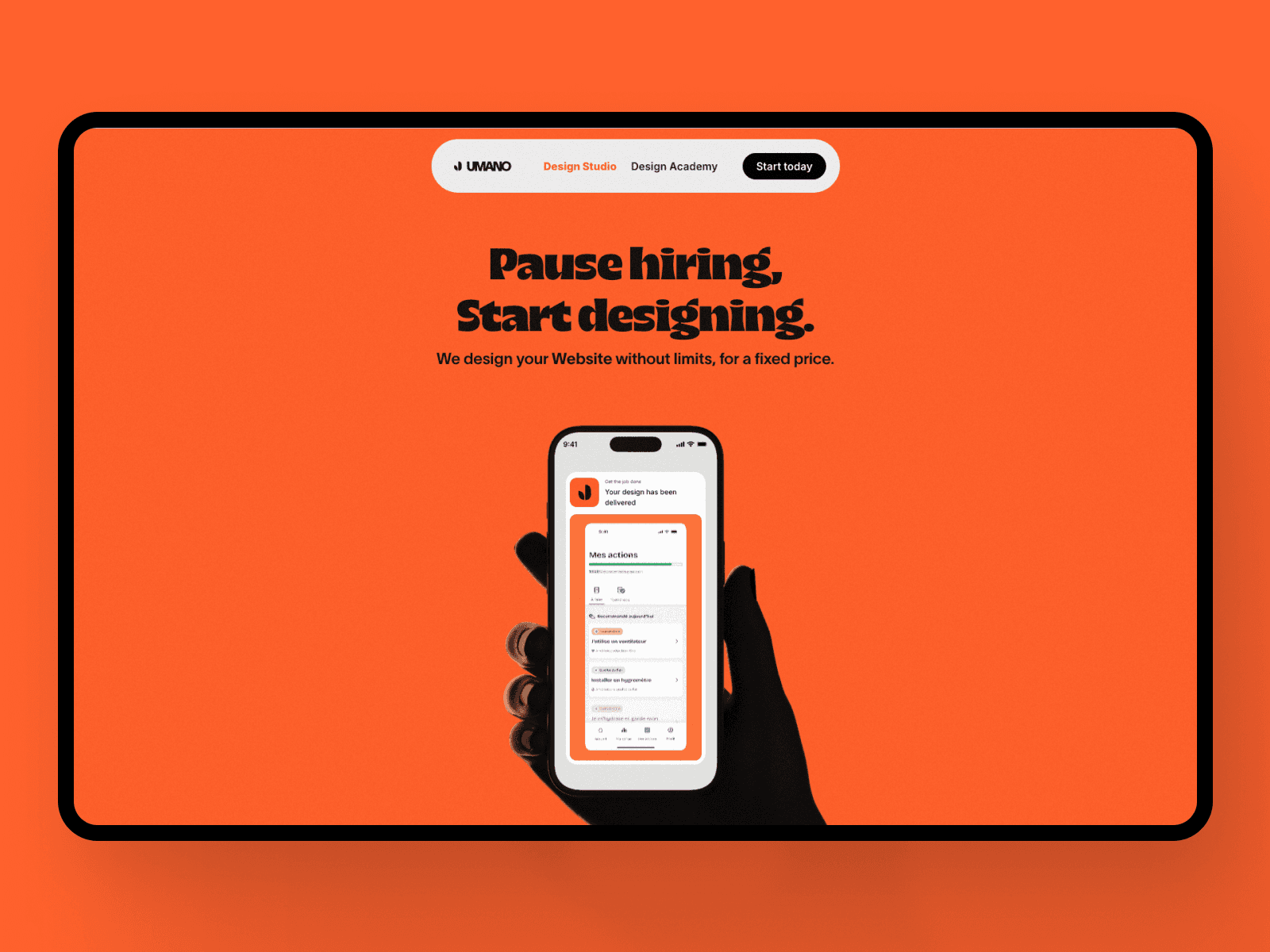 UMANO DESIGN STUDIO | Your Dedicated Senior Product Designer 데스크톱 화면