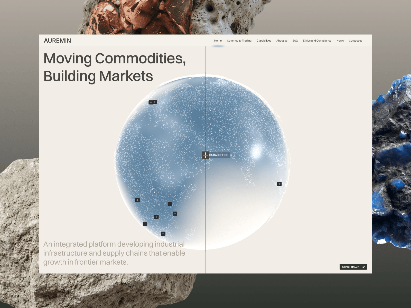 Auremin | Integrated Commodities, Processing & Industrial Development 데스크톱 화면