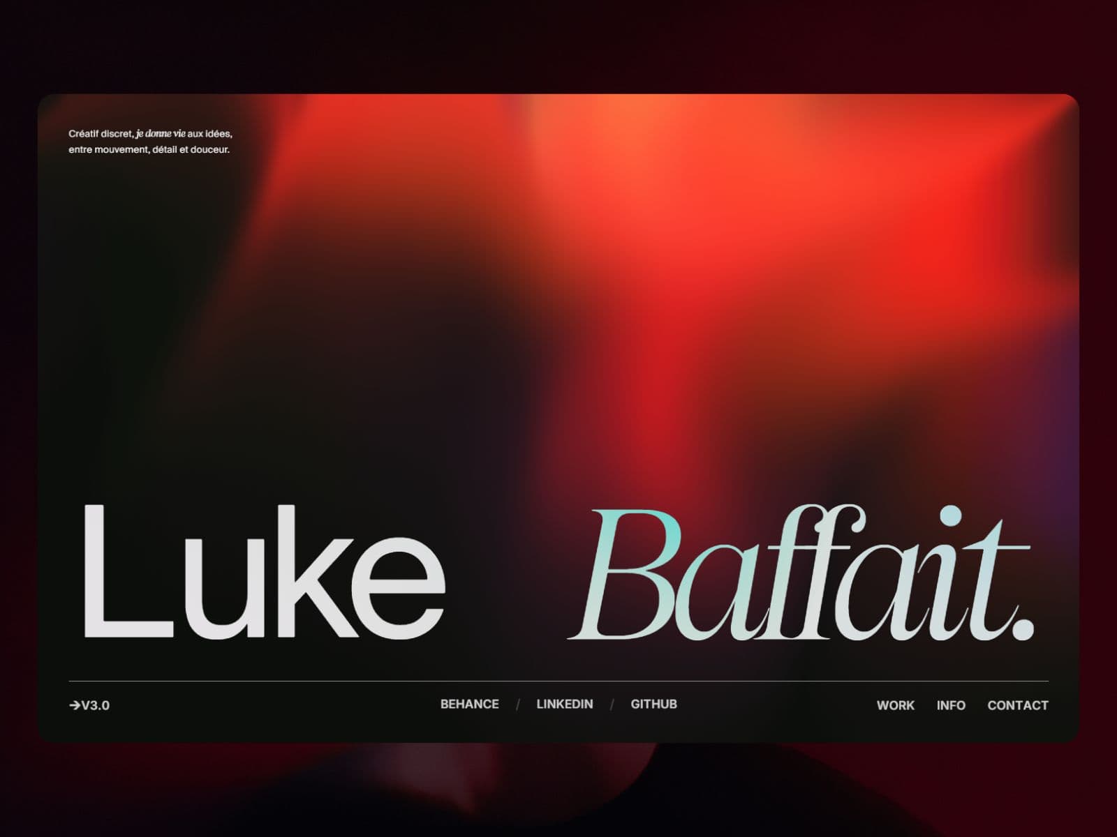 Luke Baffait, Creative Developer 데스크톱 화면
