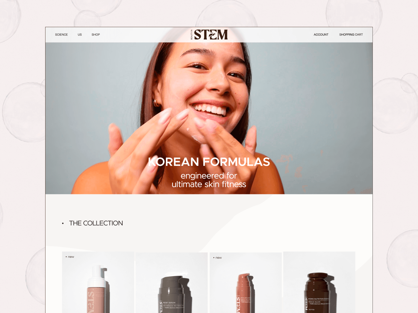 Beauty In Stem — Korean Skincare 데스크톱 화면