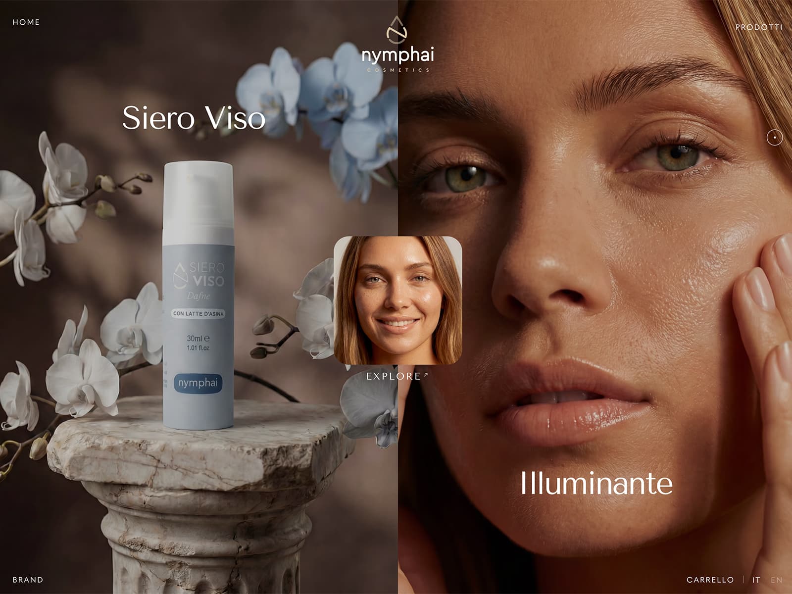 Nymphai Cosmetics | Cosmesi con latte d'asina 데스크톱 화면