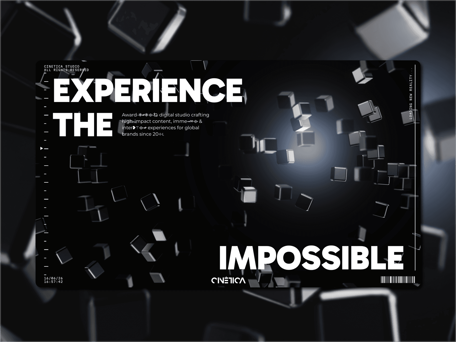 Immersive Experiences & CGI Studio in Mexico | Cinética 데스크톱 화면
