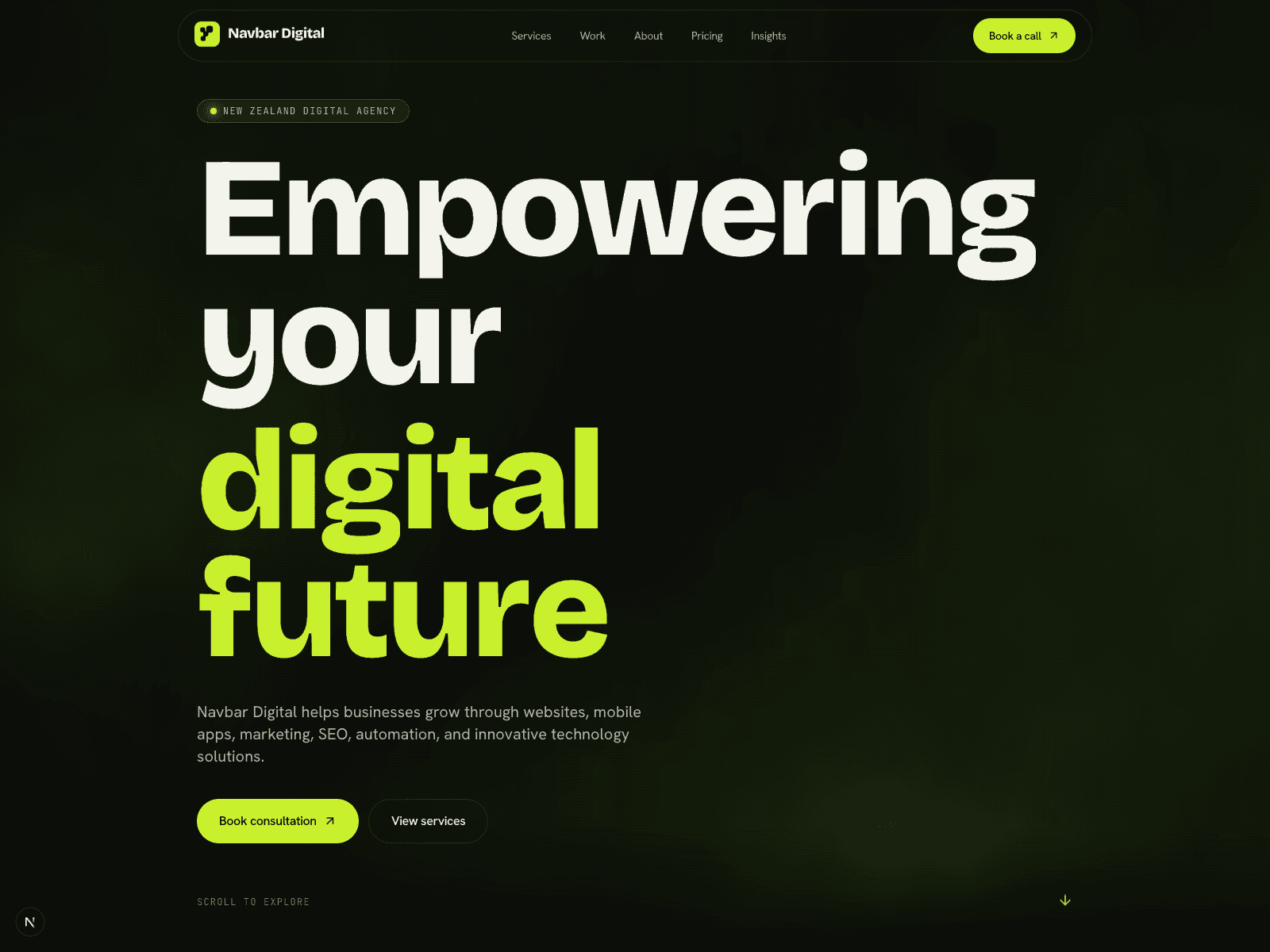 Navbar Digital | Digital Marketing Agency in New Zealand 데스크톱 화면