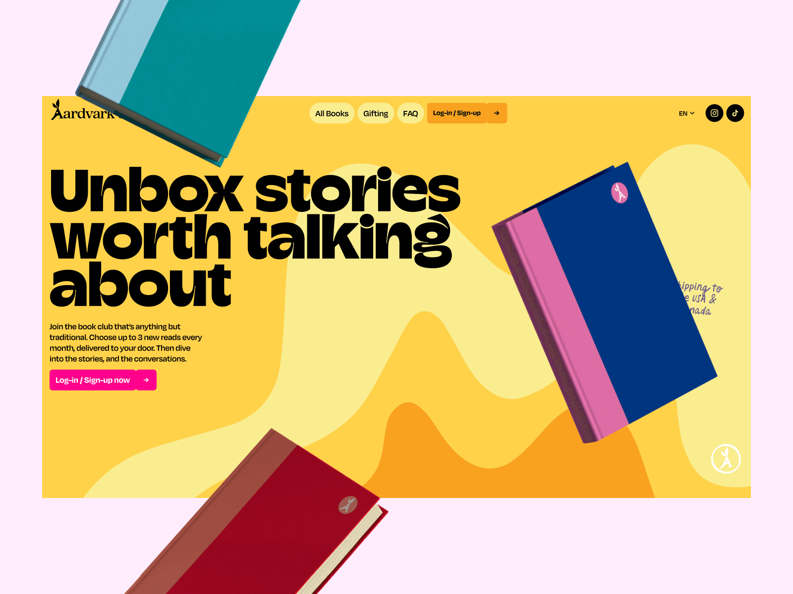 Aardvark Book Club - Unbox stories worth talking about 데스크톱 화면