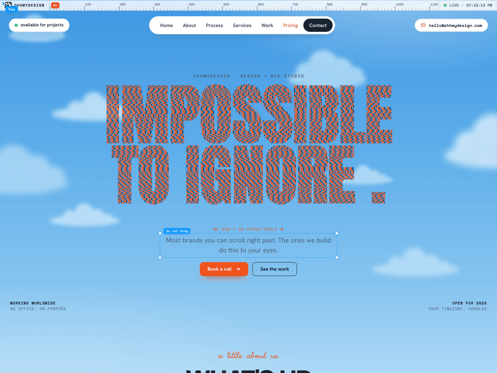 OhhMyDesign | Design & Development Studio for Brands That Convert 데스크톱 화면