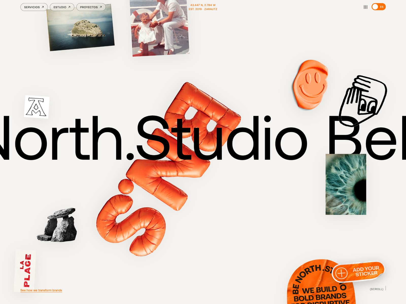 BeNorth.Studio — we build bold brands for disruptive companies 데스크톱 화면