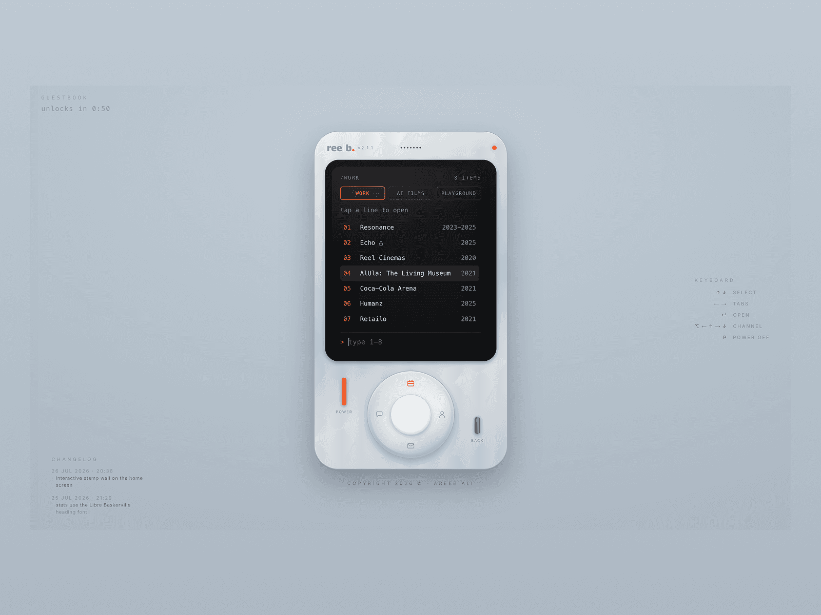 Areeb Ali — Product Design × AI 데스크톱 화면