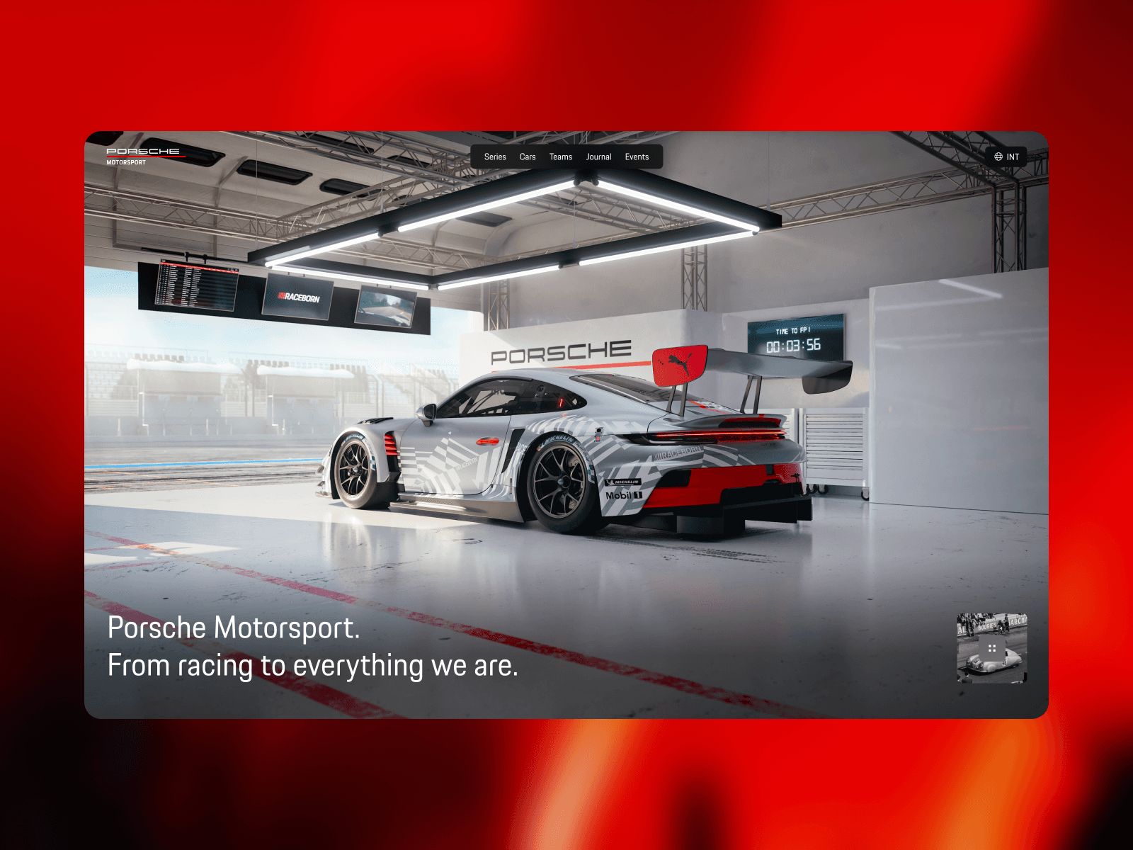 Porsche Motorsport. From racing to everything we are. 데스크톱 화면