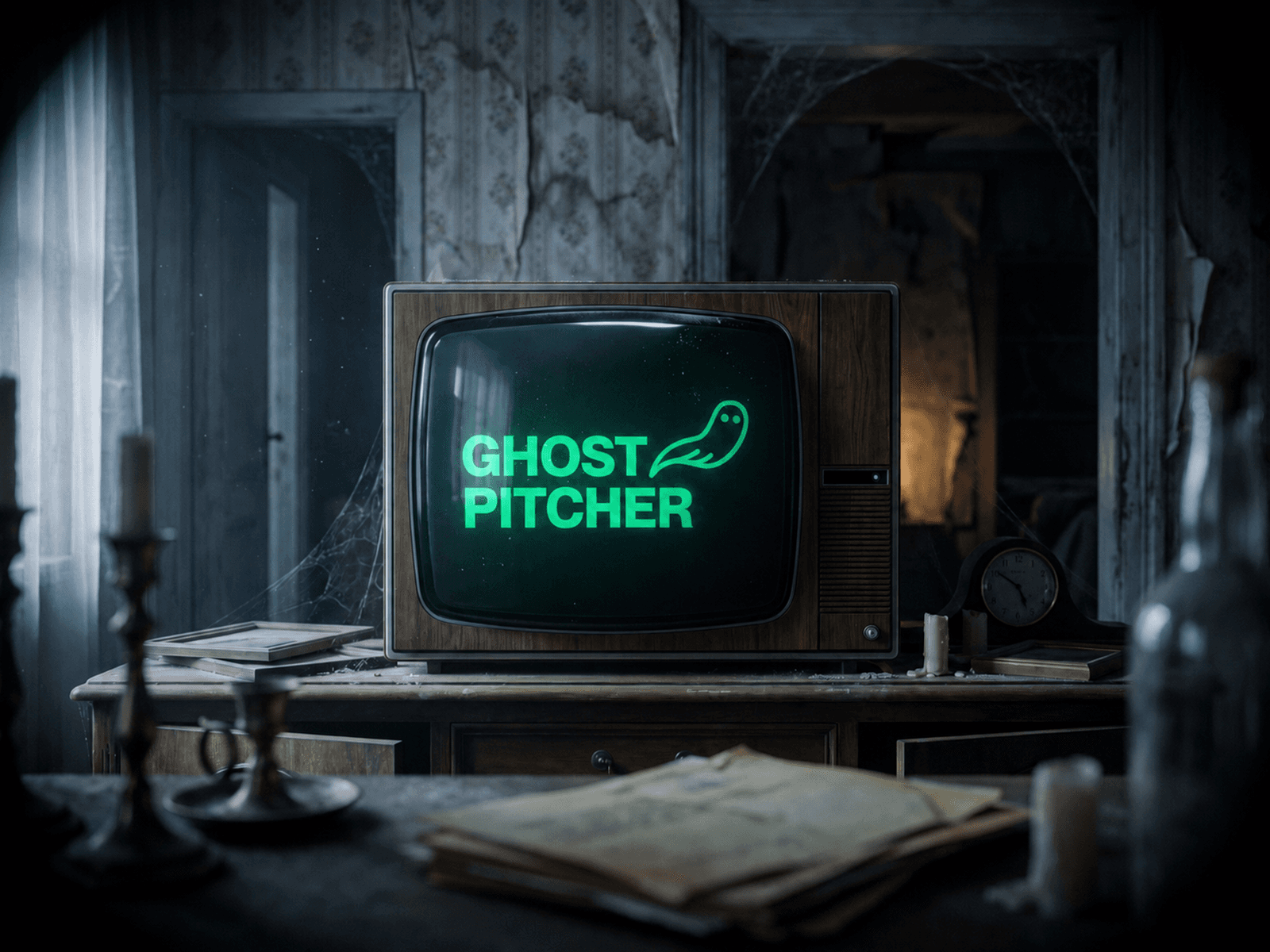 Ghost Pitcher® — Treatment Design, Pitch Decks & AI Film 데스크톱 화면