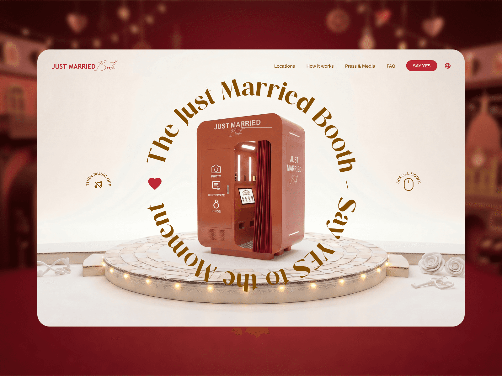 Just Married Booth | The Most Unique Paris Experience 데스크톱 화면