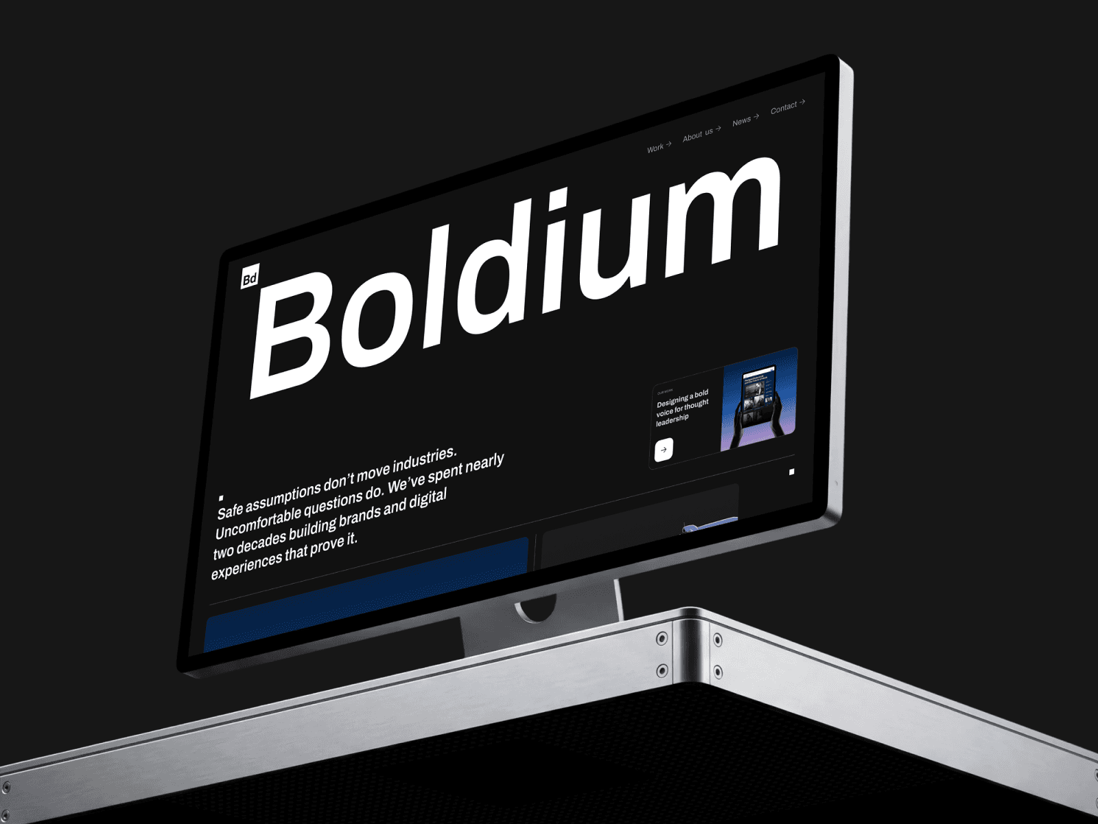 Creative Agency | AI Products, Branding & Marketing | Boldium 데스크톱 화면