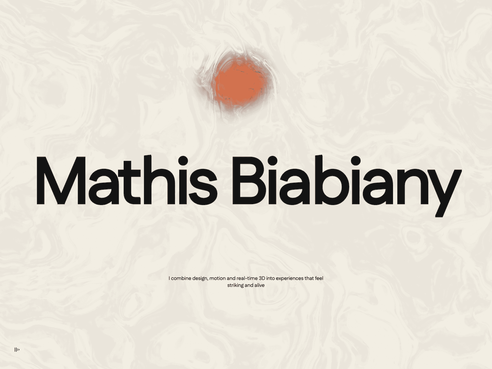 Mathis Biabiany — Creative Technologist 데스크톱 화면