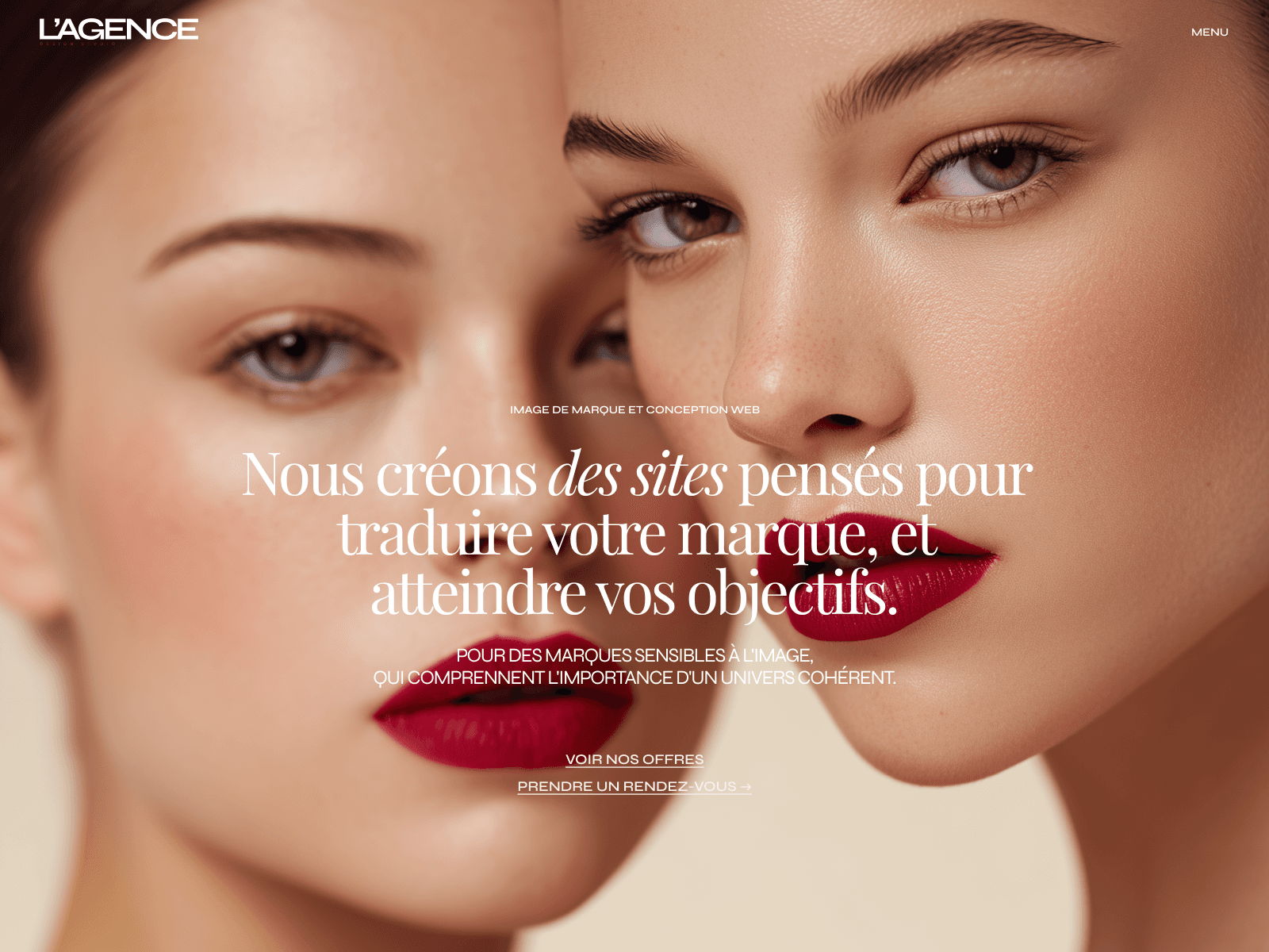 Agence Branding & Site Web | Beauté, Bien-être, Food, Lifestyle 데스크톱 화면