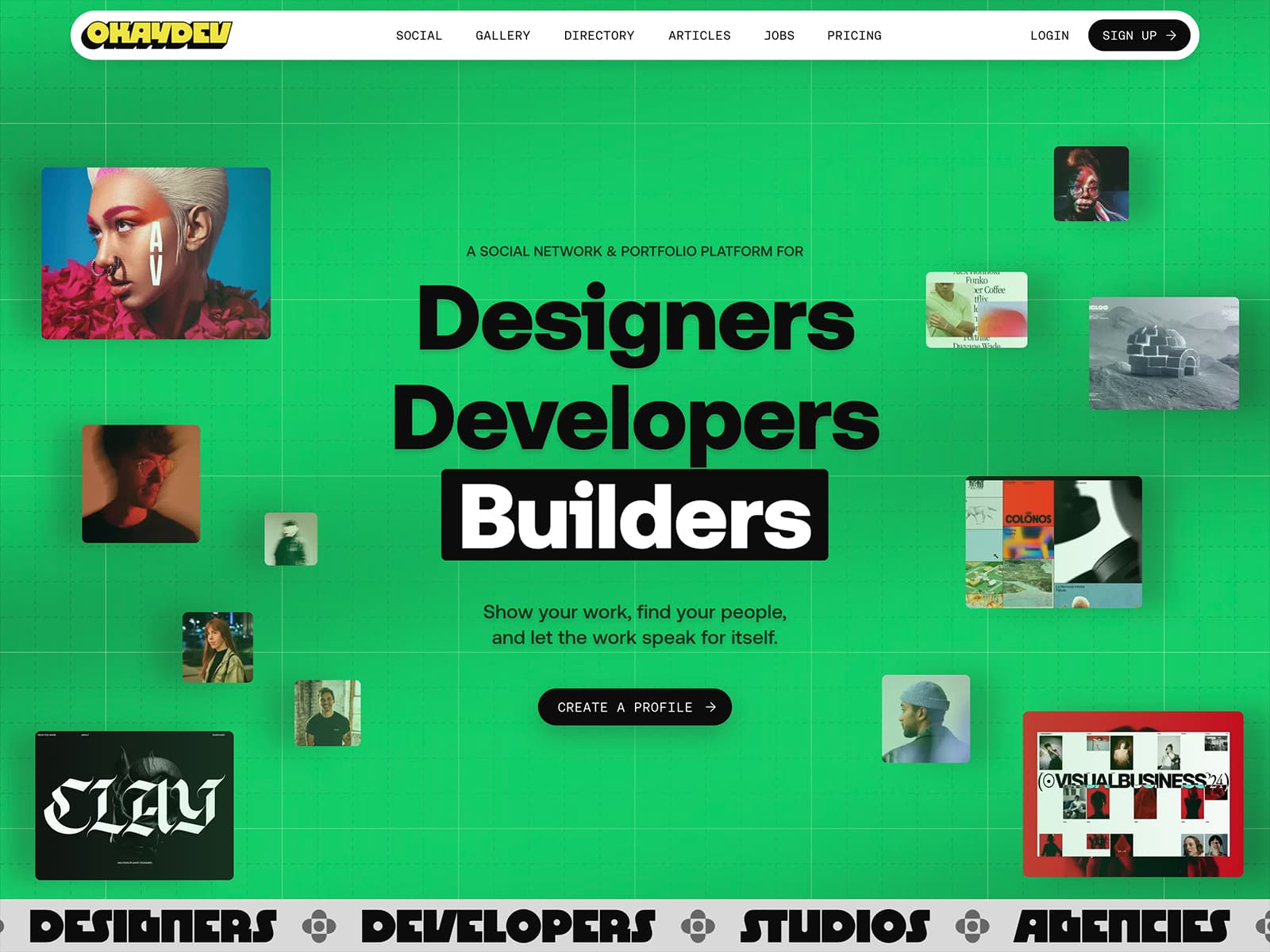 OKAY DEV® - Community for Creative Web Devs & Designers 데스크톱 화면