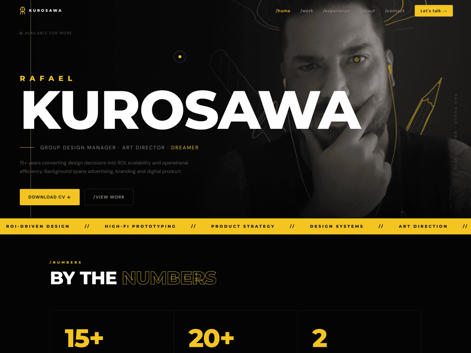 Kurosawa — Group Design Manager & Art Director 데스크톱 화면