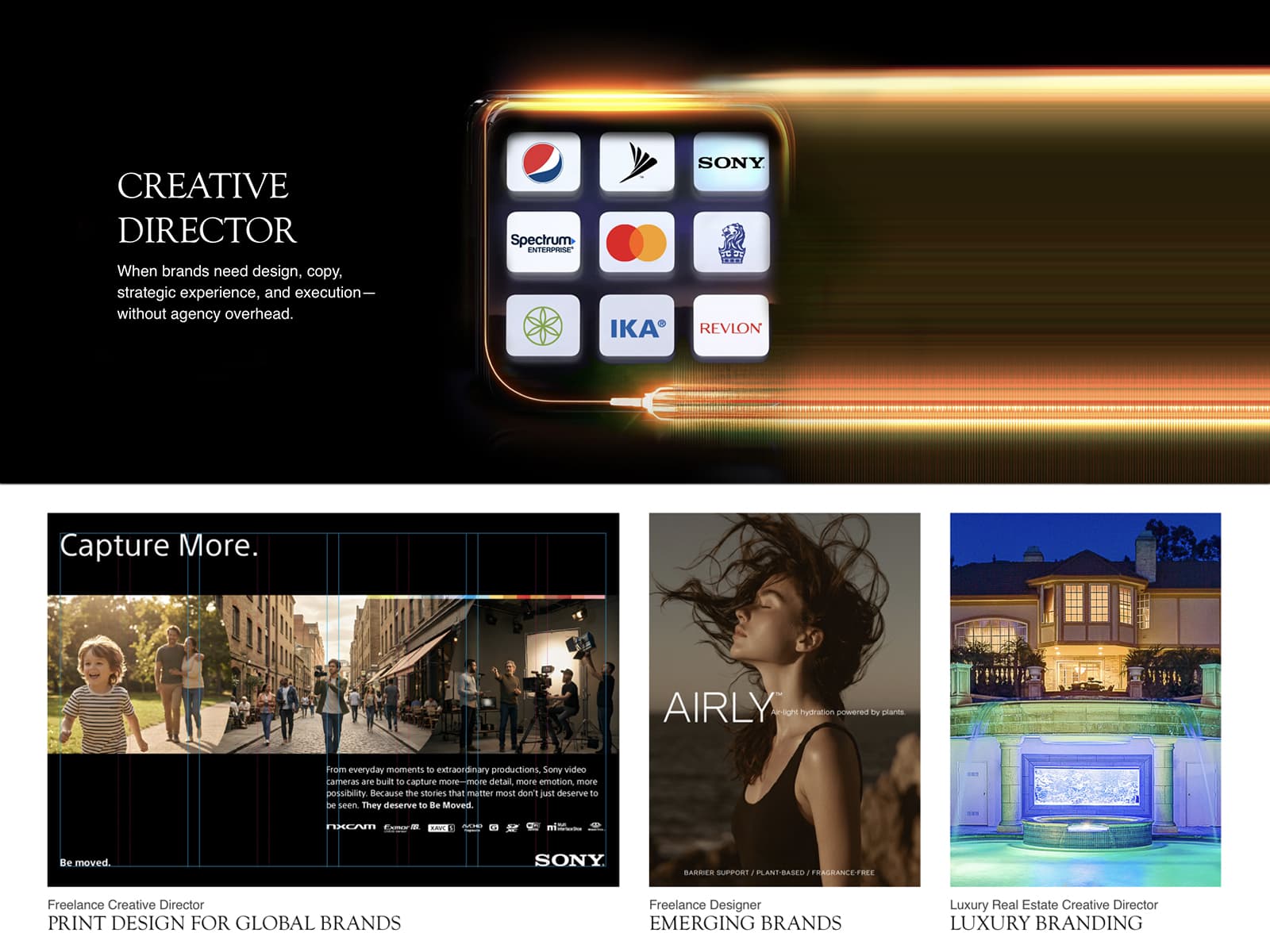 Freelance Creative Director | Brand Storytelling & Visual Strategy 데스크톱 화면