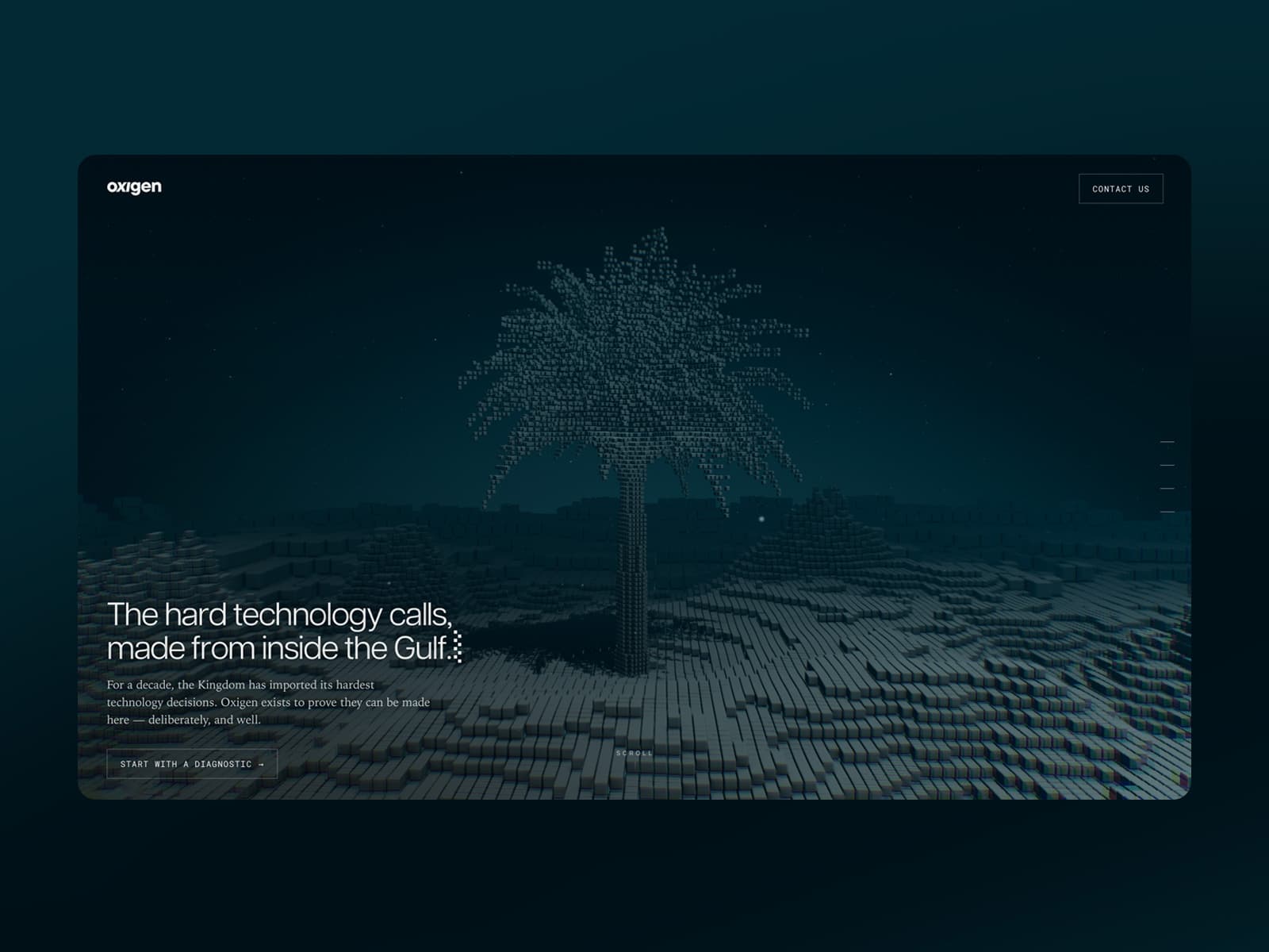 Oxigen — The hard technology calls, made from inside the Gulf 데스크톱 화면