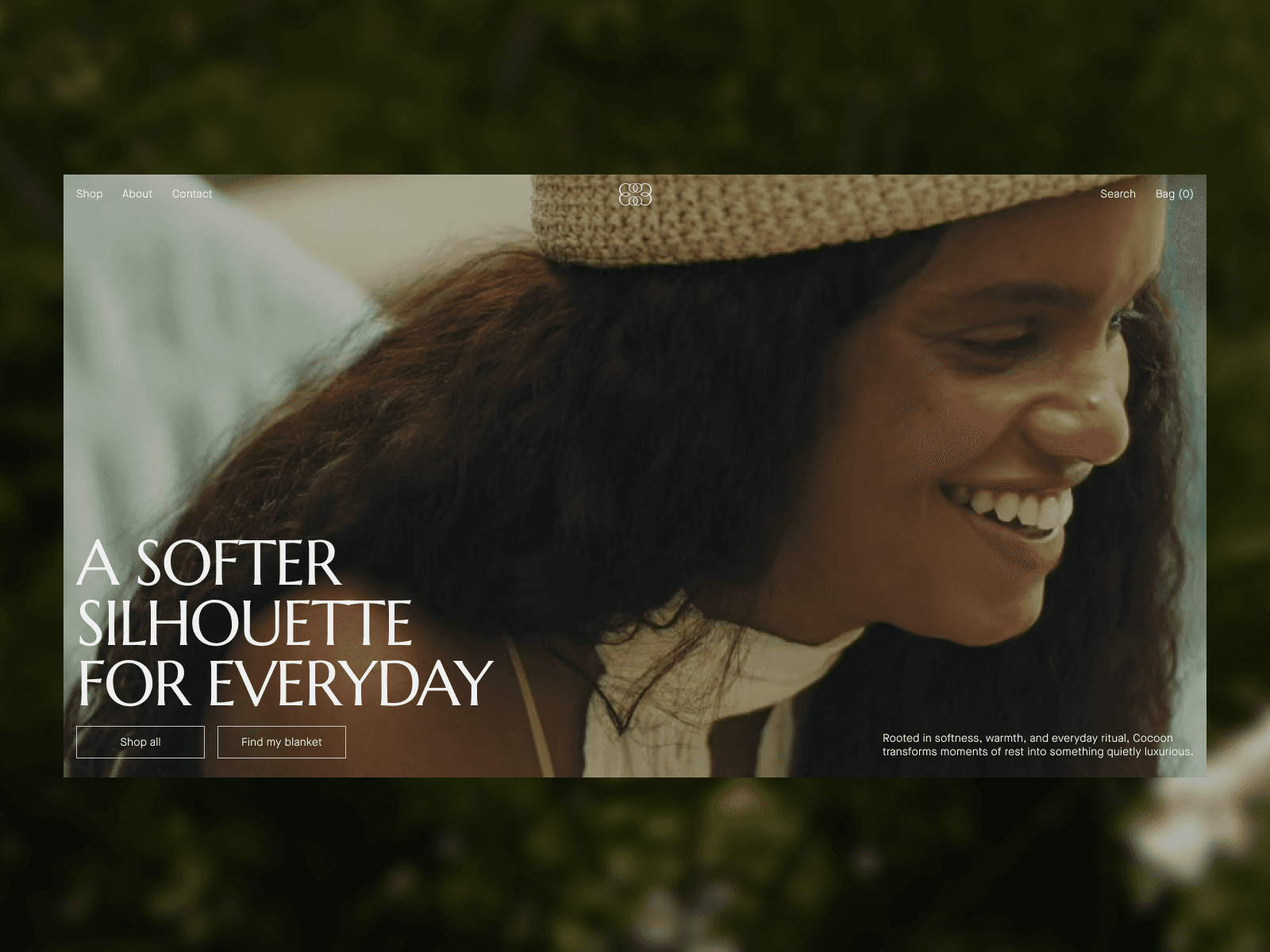 Curated Blanket Collections 데스크톱 화면