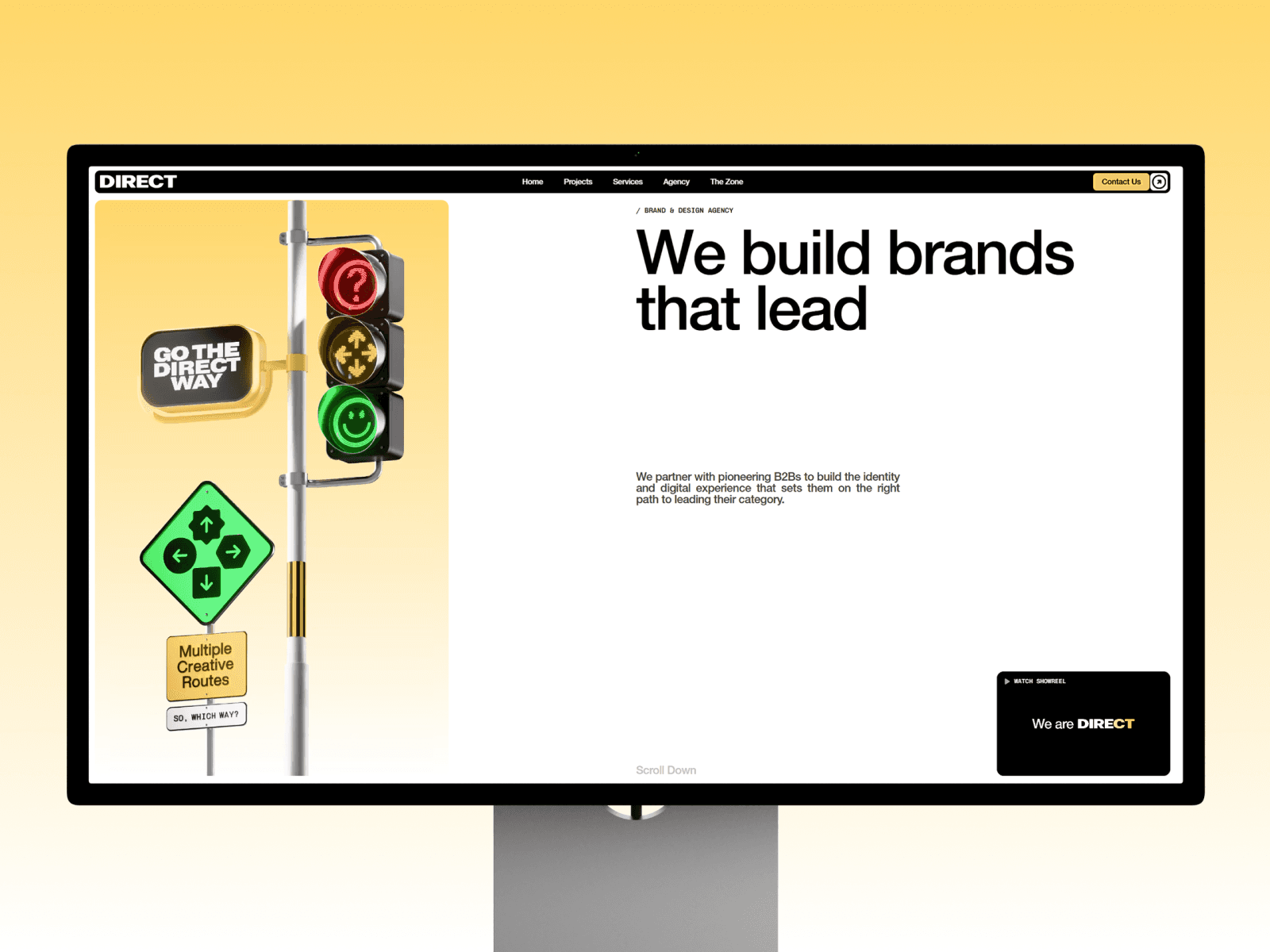 Direct Design Agency | Go the Direct Way to Better Brands & Experiences 데스크톱 화면