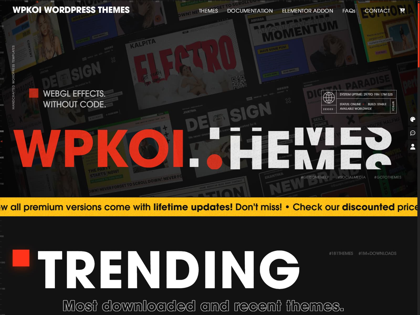 WPKoi - Premium WordPress Themes with all features You need 데스크톱 화면