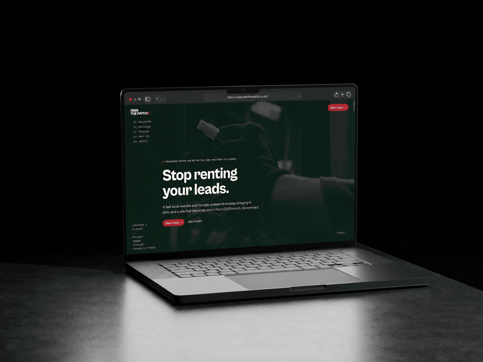 Own the Patch — Stop renting your leads 데스크톱 화면